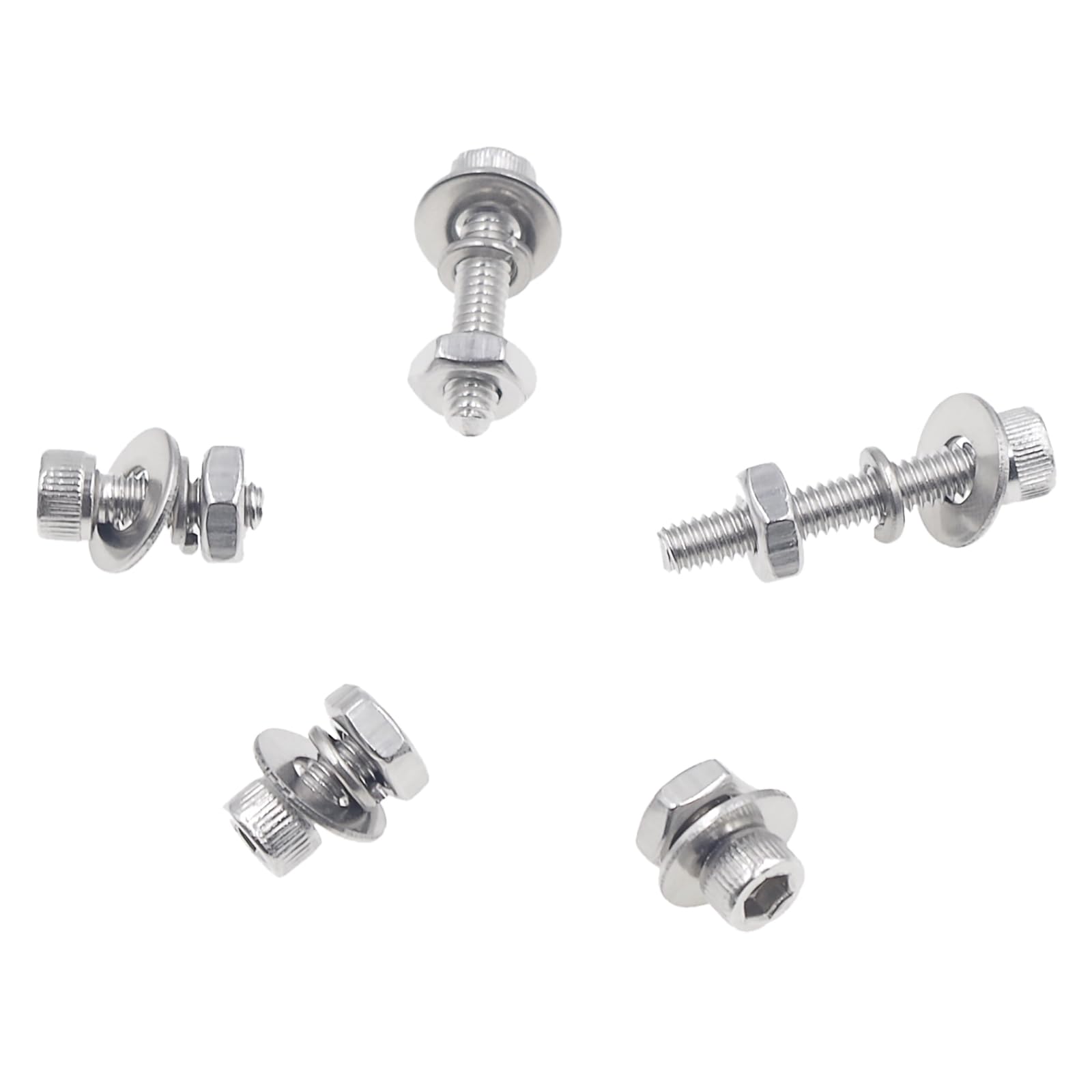HVAZI #8-32 UNC Stainless Steel Hex Socket Head Cap Screws Nuts